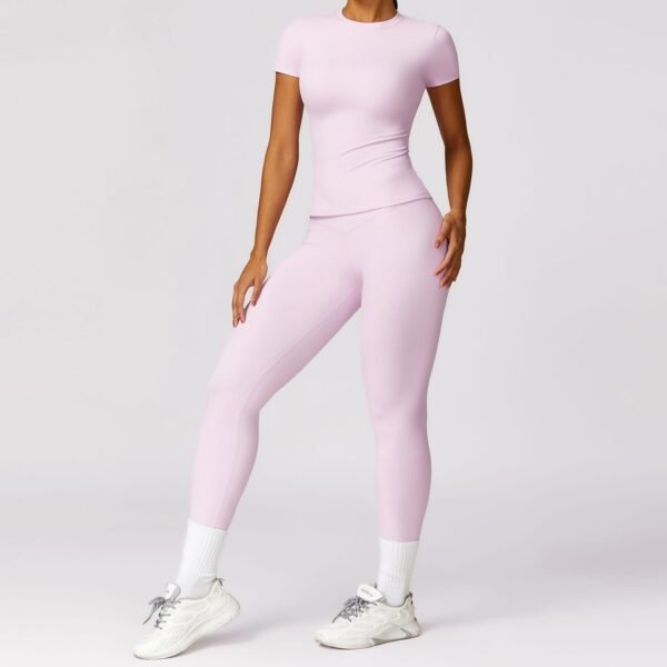 EcoSkin Tight Quick-Dry Yoga Set - Women's Long-Sleeve Top & Pants for High-Performance Workouts 8455 - 图片 5
