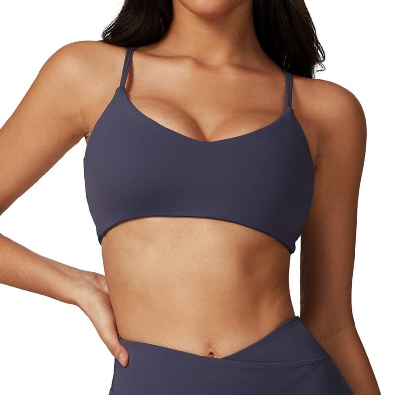Recycled Quick - Dry Slim - Fit Back - Exposing Yoga Bra - Ideal for Running and Fitness, Suitable for Outer Wear（8799）