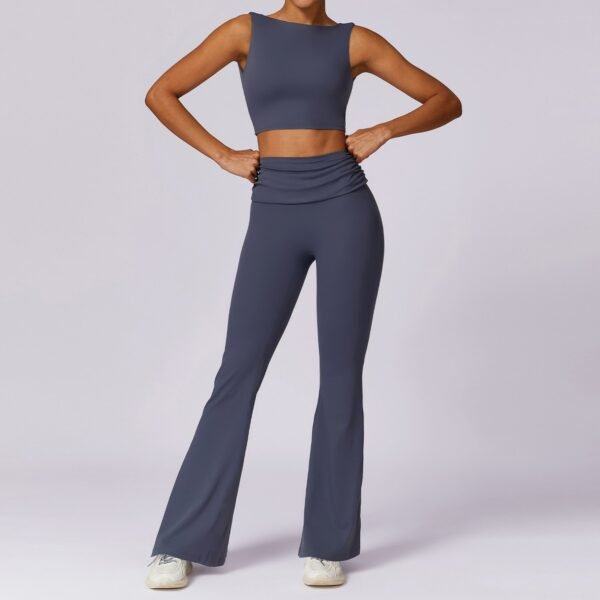 Women's Spring Naked - Feel Tight - Fitting Sports Set: Racerback Yoga & Running Outfit 8516 - 图片 2