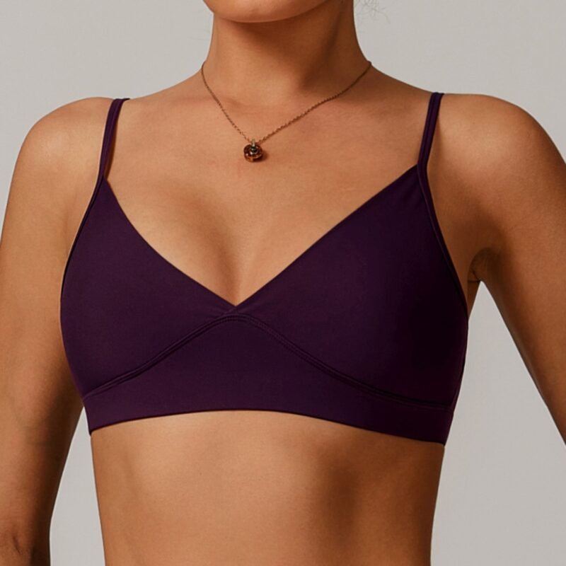 Women's Eco - Friendly Recycled Racerback Yoga Bra: Outer - Wear Quick - Dry Tight - Fit Sports Top for Running & Fitness 8998