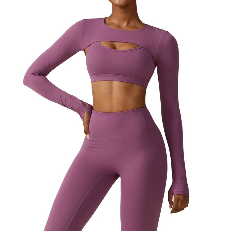 Yoga & Running Shrug: Long - Sleeve, Naked - Feel Fitness Top （8347）