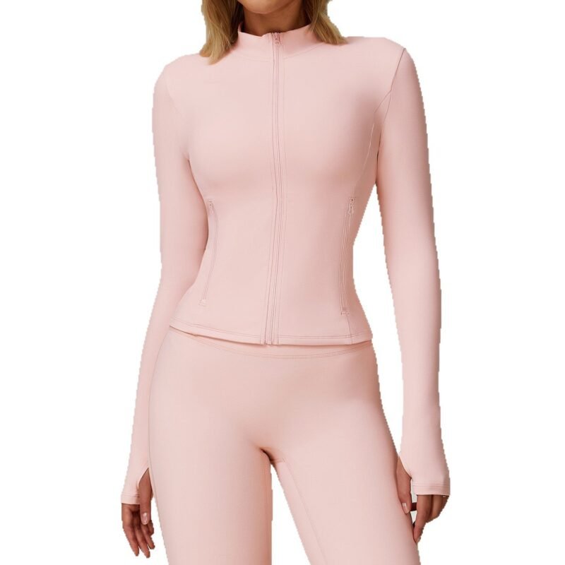 Women's Fall/Winter Zippered Long - Sleeve Quick - Dry Yoga Jacket: Outdoor Casual Top for Running & Fitness  DCX9000