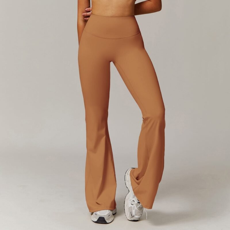 Women's Cross - Border Tight Yoga Pants: Slightly Flared Wide - Leg, Running & Fitness High - Waisted Flare Pants 9172