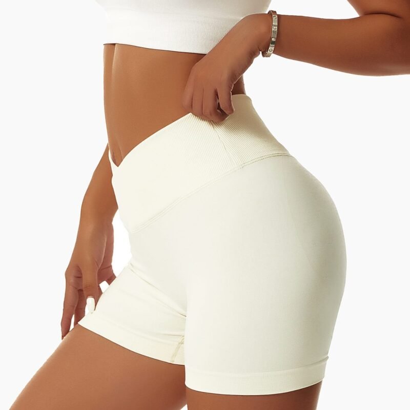 Women’s Peach - Booty Lifting High - Waist Elastic Seamless Yoga Shorts for Yoga, Running & Fitness（4596）