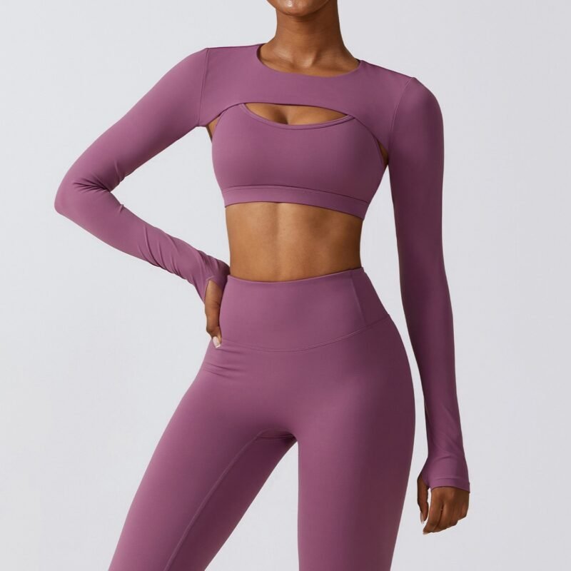 Yoga & Running Shrug: Long - Sleeve, Naked - Feel Fitness Top （8347）