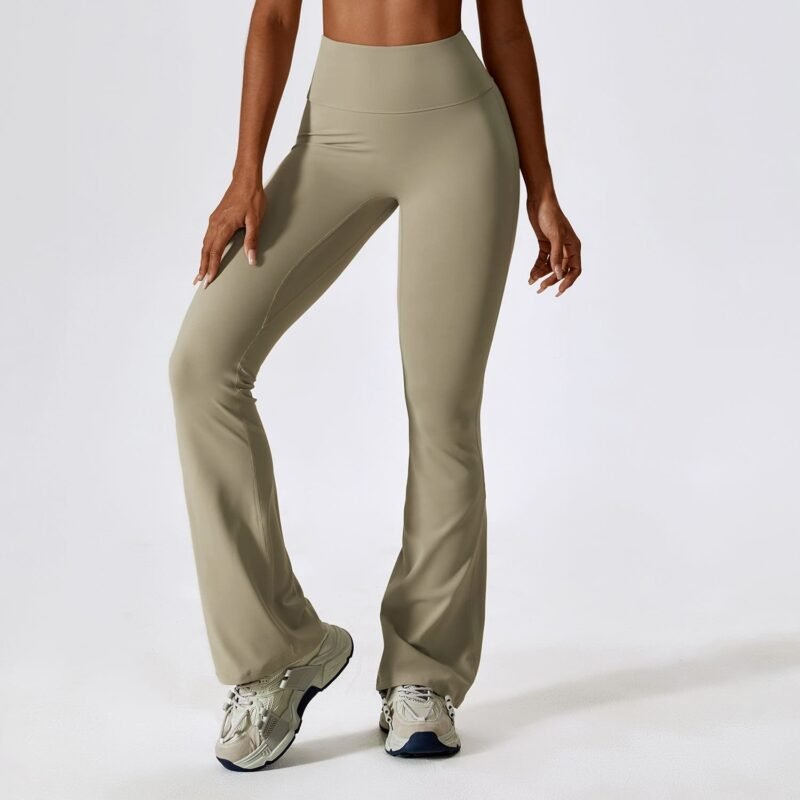European - American Style High - Waist Flared Yoga Trousers (8232)