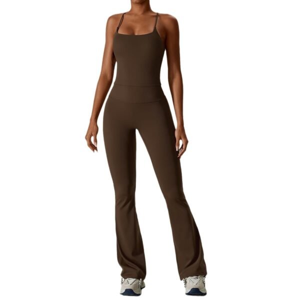 Autumn Shockproof Bare-Feel Yoga Set - Quick-Dry Tight Fitness Wear for Women (TZ8232) - 图片 17