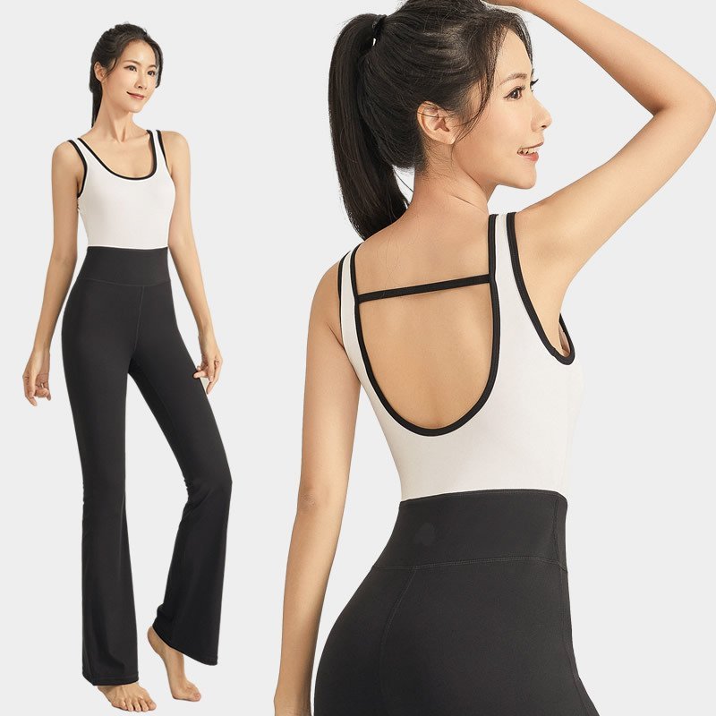 Women's Micro - Flare One - Piece Yoga Set: Elevate Your Fitness Style( ENY251) - 图片 5