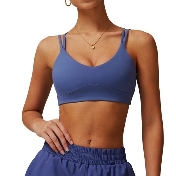 Women's Cross - Back Yoga Bra: Naked - Feel, Outer - Wear Sports Top for Outdoor Running & Fitness 4001 - 图片 6