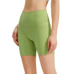 wellbuilt Women's Yoga Shorts - Spring & Summer, No Camel Toe, High - Waisted, Double - Brushed, Tight - Fit & Elastic for Fitness（ ENY057）