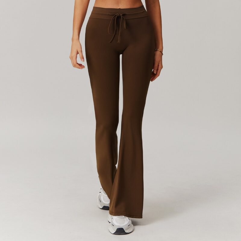 Women's European & American High - Waisted Hip - Lifting Yoga Flared Pants: Tummy - Control, Wide - Leg & Versatile Fitness Trousers 5034