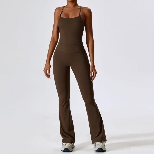 Autumn Shockproof Bare-Feel Yoga Set - Quick-Dry Tight Fitness Wear for Women (TZ8232) - 图片 13