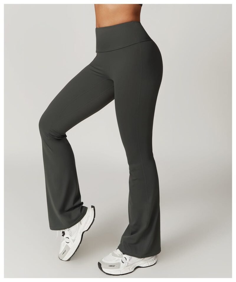European - American Style High - Waist Flared Yoga Trousers (8232)