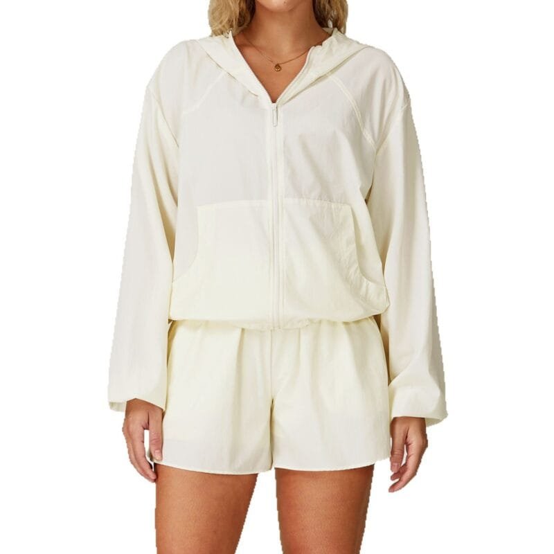 Women's Sports Sun - Protective Jacket: Cool - Feeling, Breathable, Hooded, Zippered, UV - Resistant Sun - Protective Coat 3043