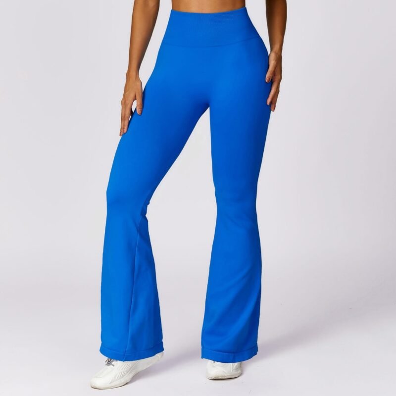 European and American - Style Wide - Leg Slim - Fit Seamless Butt - Lifting Yoga Flared Pants - Tummy - Control, High - Waisted, Ideal for Casual and Sports （7502）