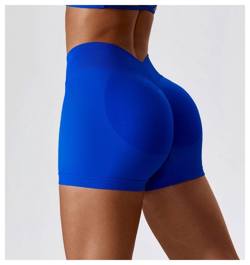 European and American - Style Seamless High - Waisted Yoga Shorts - Tummy - Control, Butt - Lifting,  （7137）