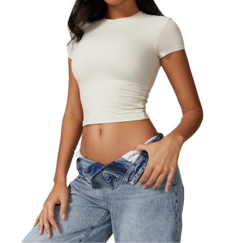 Slim - Fit Quick - Dry Long - Sleeve Yoga T - Shirt for Women - Perfect for Pilates, Running, and Fitness（8743）