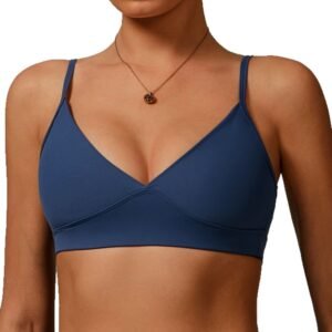 Women's Sustainable Full-Cup Sports Bra - Quick-Dry Racerback Top for Fitness & Yoga  8998