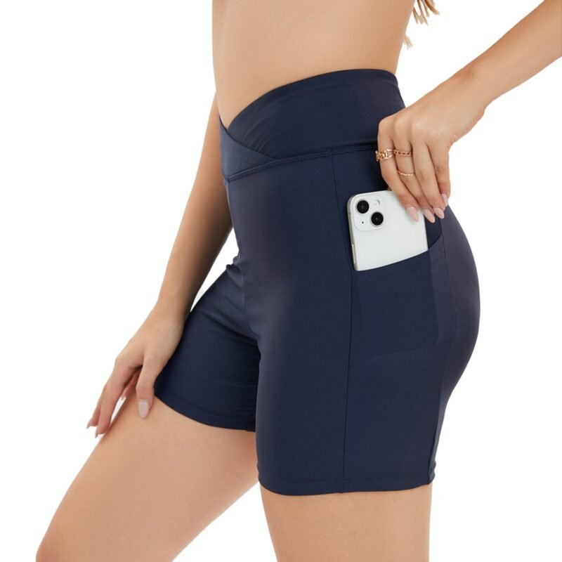 European and American High - Waisted Swim Trunks for Women - Elastic, Slim - Fit, Conservative（ DSJ22457）