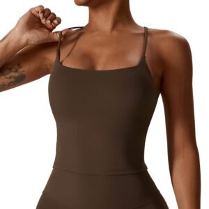 Breathable Racerback Tank Top for Women - Lightweight Sports Bra & Casual Wear Alone Top for Gym (8232)