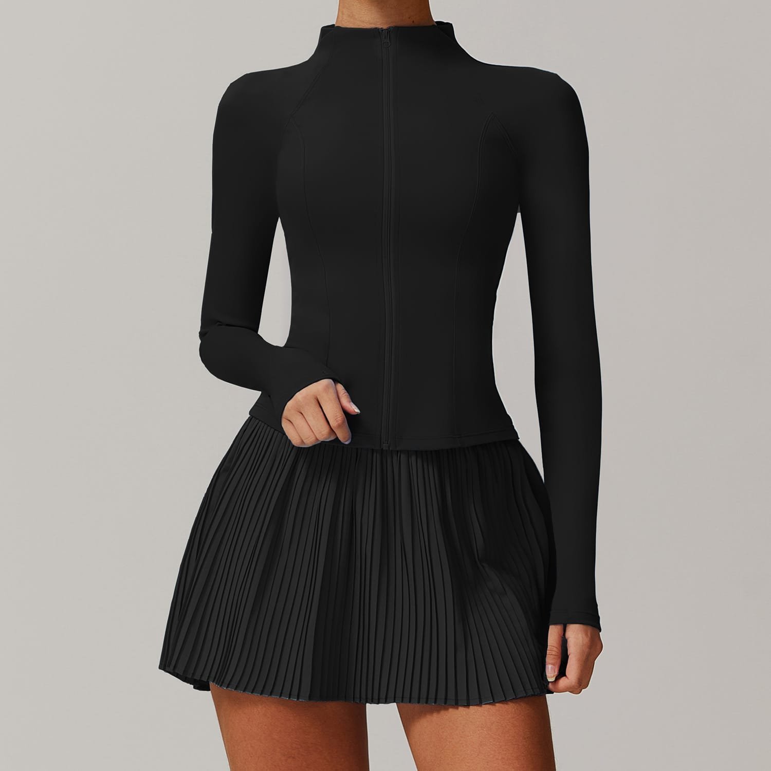 Seamless Workout Tank - Quick-Dry Round Neck Sports Bra for Gym & Casual Wear (8782) - 图片 8