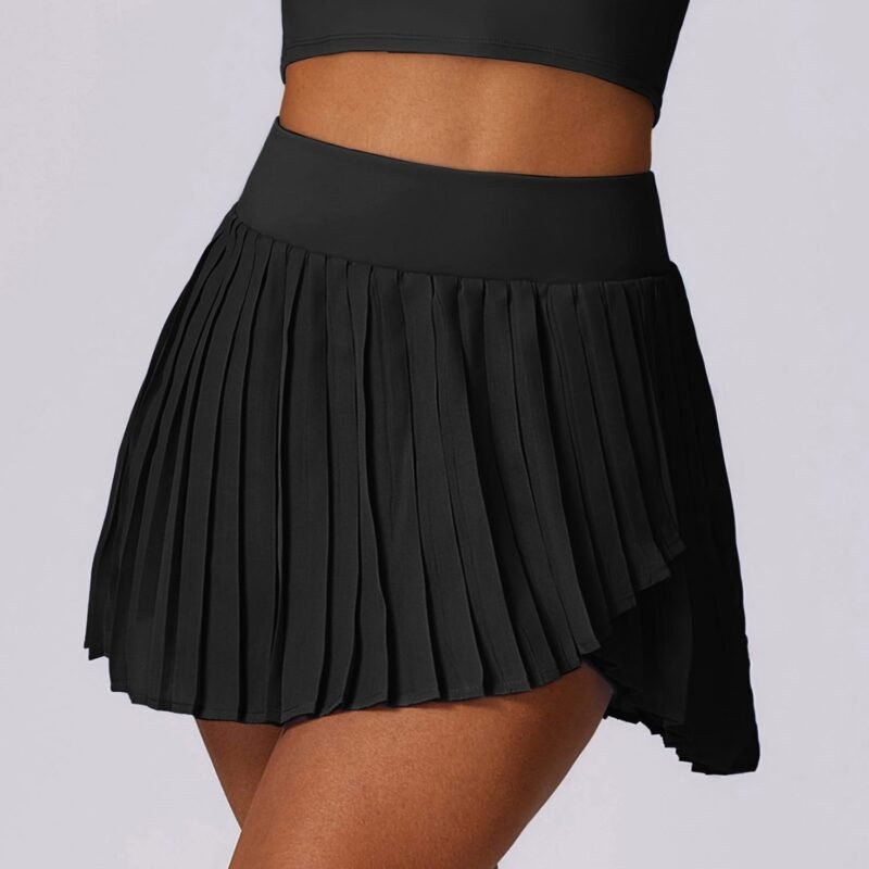 Abundant Stock! Casual Pleated Sports Mini Skirt for Women - Faux Two - Piece8600