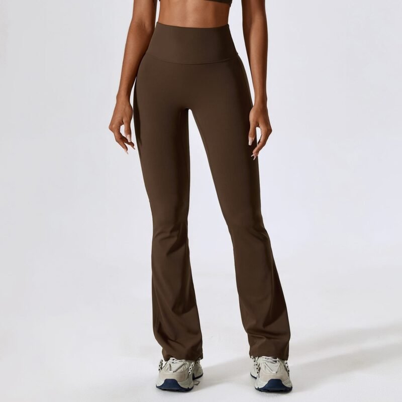 European - American Style High - Waist Flared Yoga Trousers (8232)