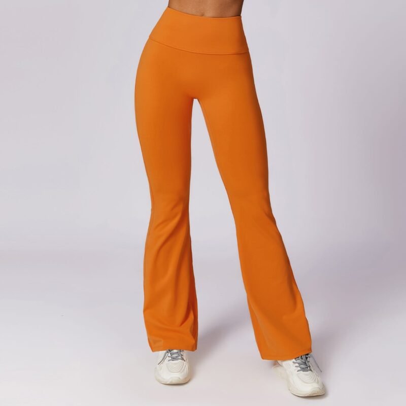 European - American Style High - Waist Flared Yoga Trousers (8232)