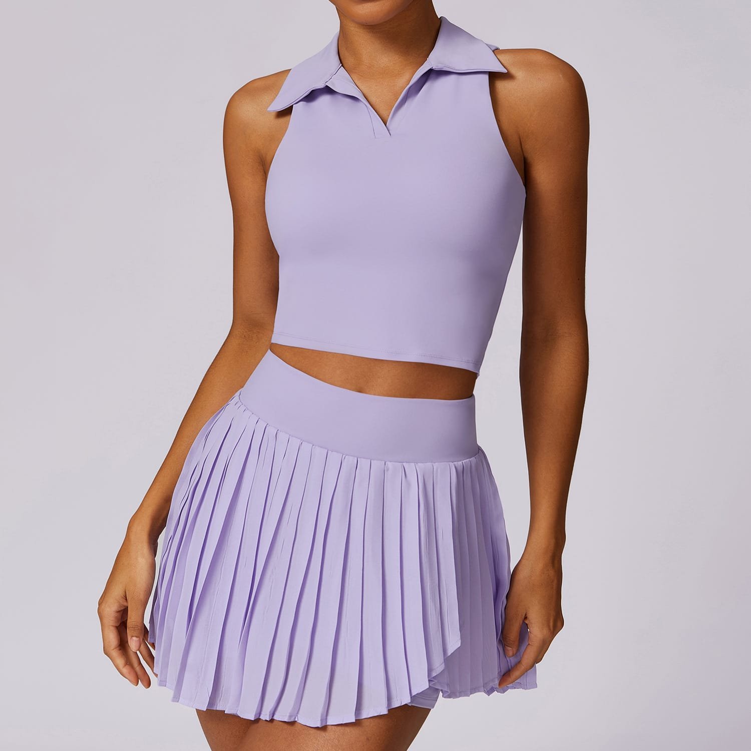 Fake Two-Piece Athletic Skort - Non-See Through Workout Skirt with Cloud Feel Shorts, Anti-Peek Design(8600) - 图片 5