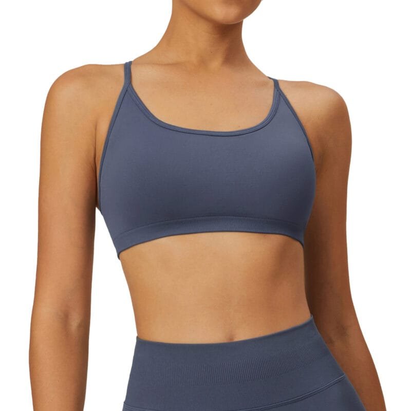 Seamless Cross - Back Yoga Bra - Quick - Dry Sports Top with Premium Appeal for Spring（7655）