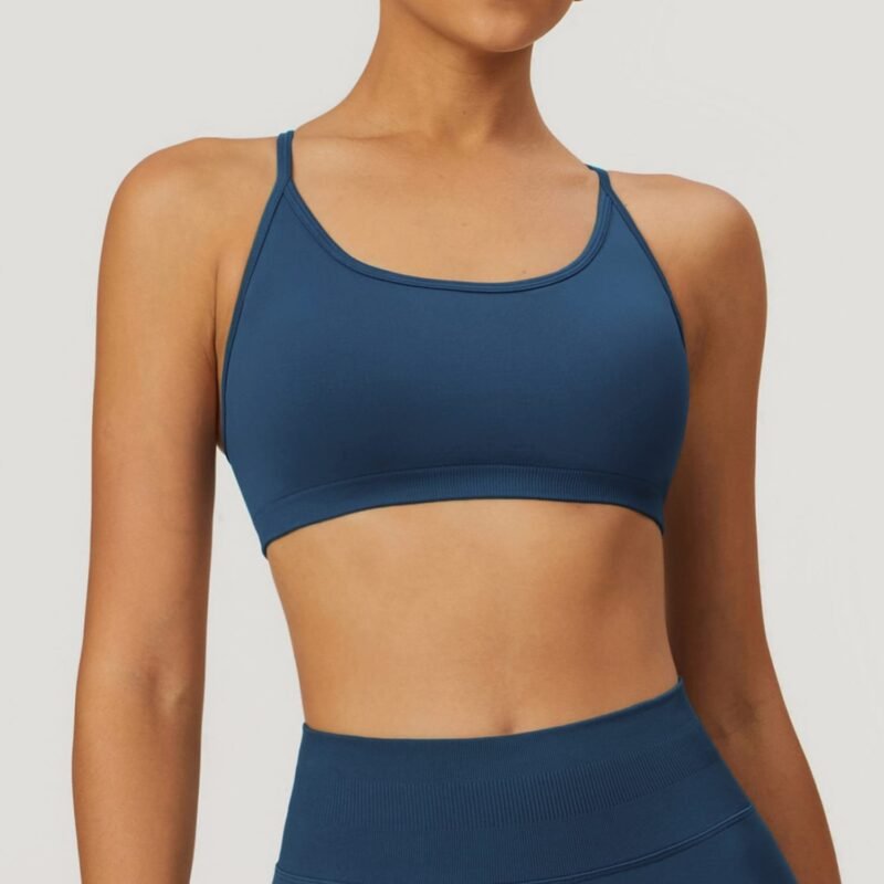 Seamless Cross - Back Yoga Bra - Quick - Dry Sports Top with Premium Appeal for Spring（7655）