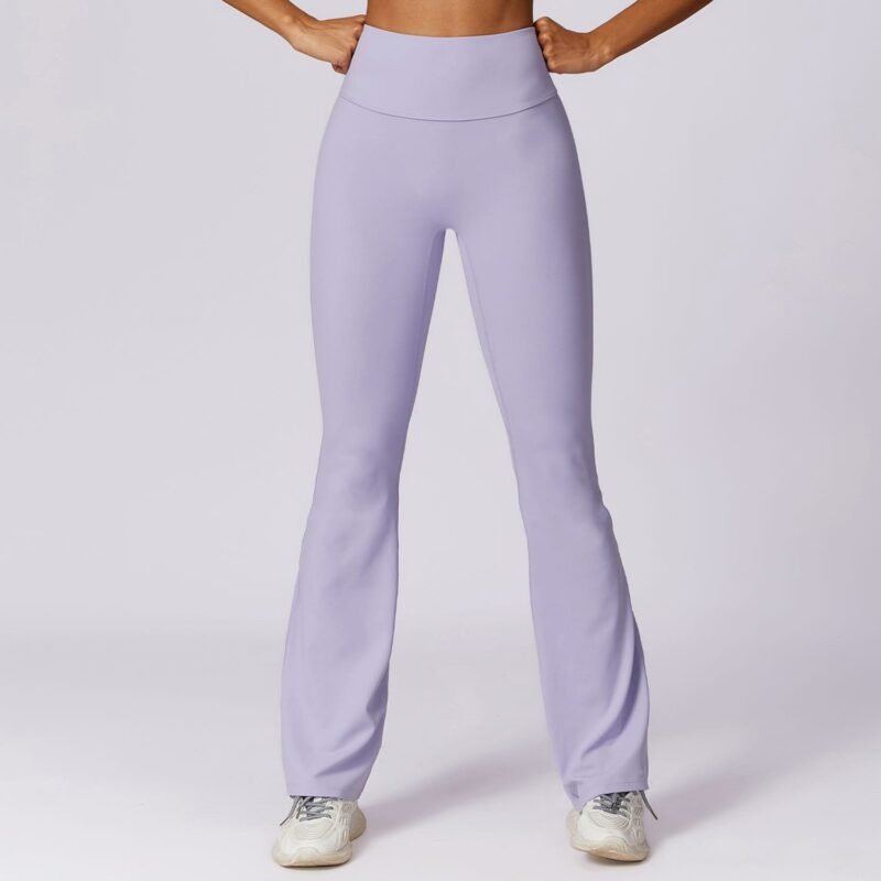 European - American Style High - Waist Flared Yoga Trousers (8232)