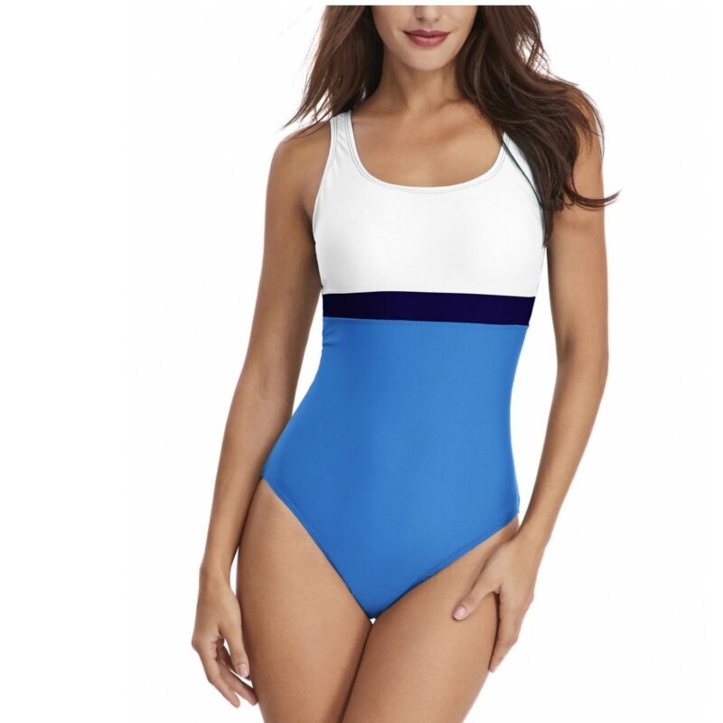 Women's European & American Sexy One - Piece Swimsuit - Sporty Color - Block Triangle Swimwear（ HS18111）