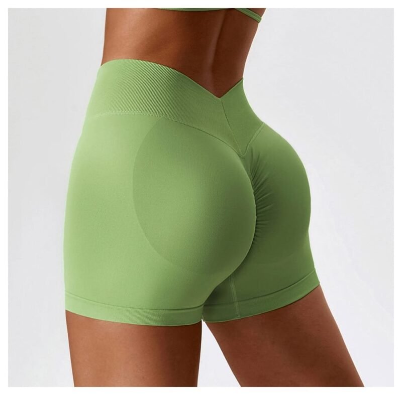 European and American - Style Seamless High - Waisted Yoga Shorts - Tummy - Control, Butt - Lifting,  （7137）
