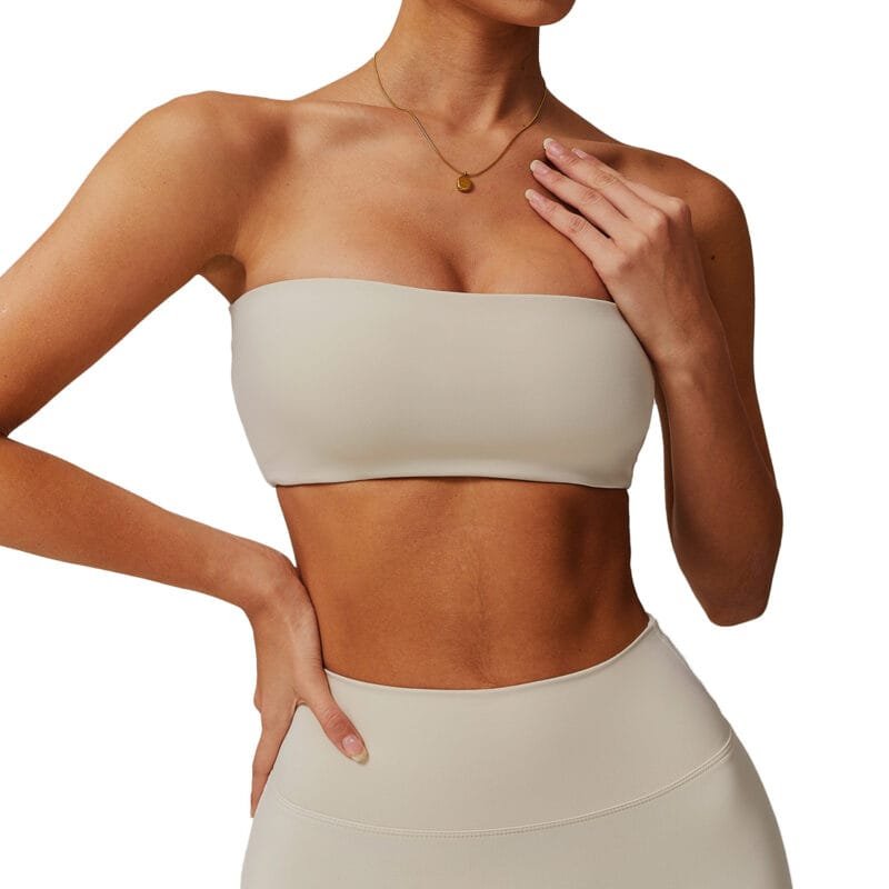 One - Piece Naked - Feel Sports Bra - Anti - Peek, Ideal as Innerwear for Fitness and Yoga （8075）