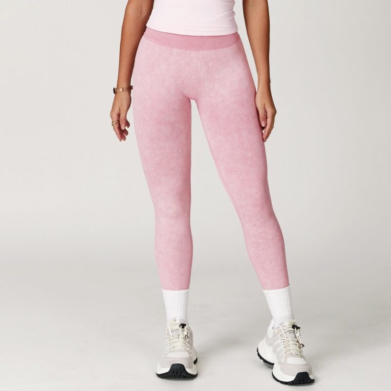 Women's Seamless Stone - Washed Yoga Pants: High - Waisted, Hip - Lifting, Tight - Fit Long Trousers for Running & Fitness 5064