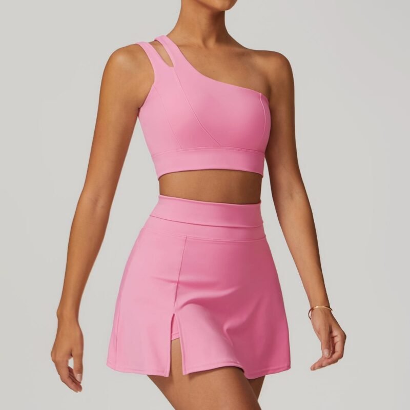 European and American - Style One - Shoulder Sports Bra Yoga Set - Quick - Dry,（6358）