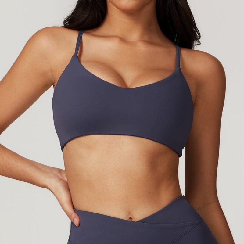 Recycled Quick - Dry Slim - Fit Back - Exposing Yoga Bra - Ideal for Running and Fitness, Suitable for Outer Wear（8799）