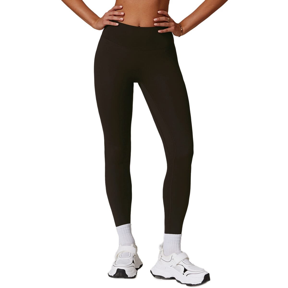 Women's Quick-Dry Brushed Leggings - Seamless High-Waist Fitness Pants for Yoga & Casual Wear（8518）