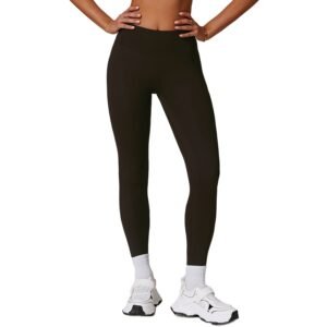 Women's Quick-Dry Brushed Leggings - Seamless High-Waist Fitness Pants for Yoga & Casual Wear（8518）