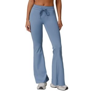 Women's Cooling & Breathable Workout Pants - UV Protection Flared Leggings for Climbing, Travel & Fitness 3012