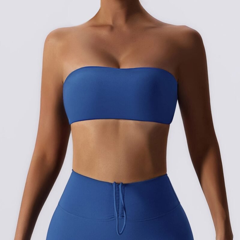 One - Piece Naked - Feel Sports Bra - Anti - Peek, Ideal as Innerwear for Fitness and Yoga （8075）