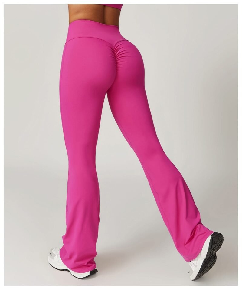 European - American Style High - Waist Flared Yoga Trousers (8232)