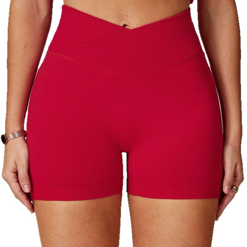 Women's Peach - Hip Lifting European - American Yoga Shorts: Elastic High - Waisted, Running & Fitness Tight Seamless Sports Shorts 4596