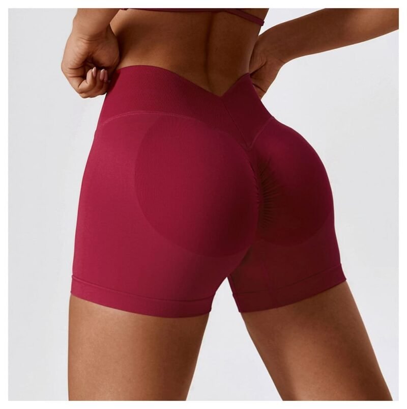 European and American - Style Seamless High - Waisted Yoga Shorts - Tummy - Control, Butt - Lifting,  （7137）