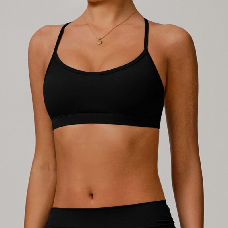 Strappy Back - Exposing Fitness and Yoga Bra - Ideal for Outdoor Running, with Naked - Feel and Quick - Dry Features（8347）