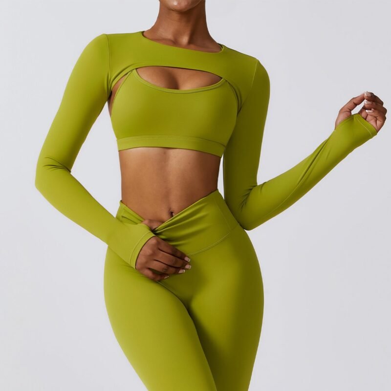Yoga & Running Shrug: Long - Sleeve, Naked - Feel Fitness Top （8347）