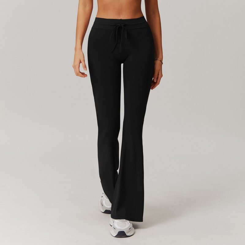 Women's European & American High - Waisted Hip - Lifting Yoga Flared Pants: Tummy - Control, Wide - Leg & Versatile Fitness Trousers 5034