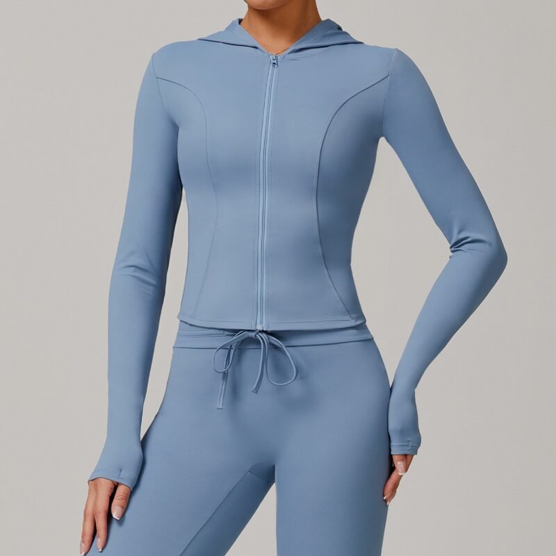 Women's Sports Zippered Sun - Protective Jacket: Long - Sleeve, Cool - Touch, Breathable & UV - Resistant Outdoor Coat 3012