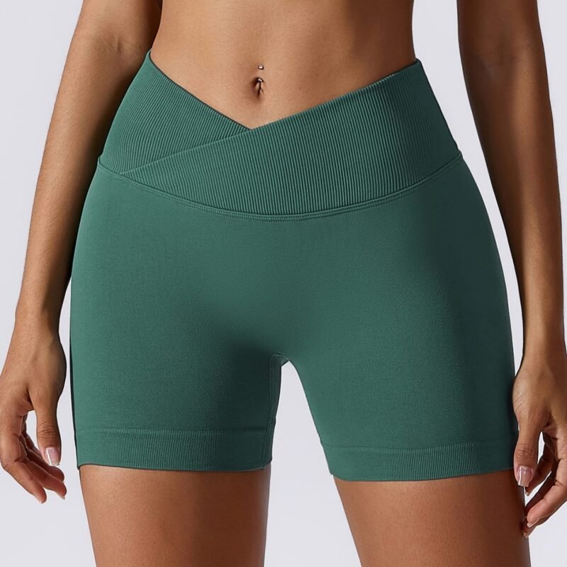 Women’s Peach - Booty Lifting High - Waist Elastic Seamless Yoga Shorts for Yoga, Running & Fitness（4596）